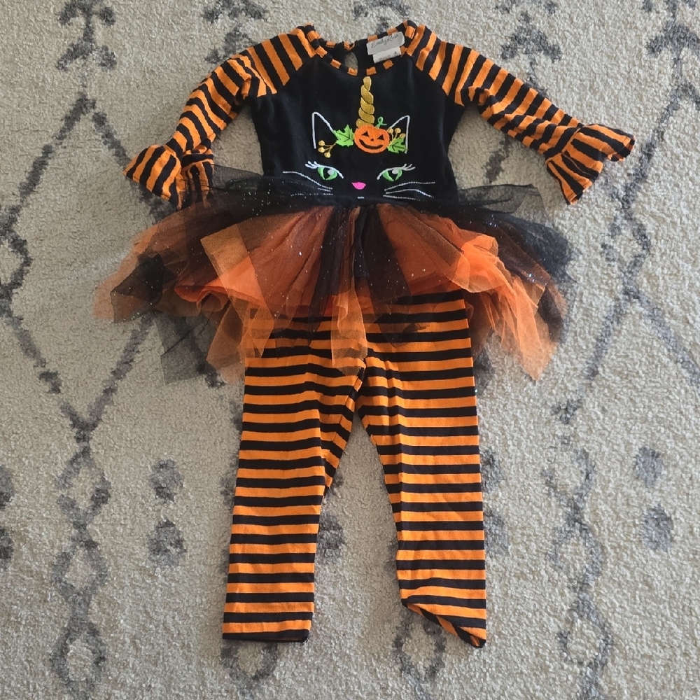Emily Rose Black and Orange Cat Costume for Kids